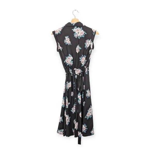 NWT Xhilaration Women Dress Floral Wrap Feminine Midi Dress Size XS - Picture 2 of 8